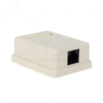Розетка компьютерная RJ45 (8Р8С) категория 5e внешняя 1 порт